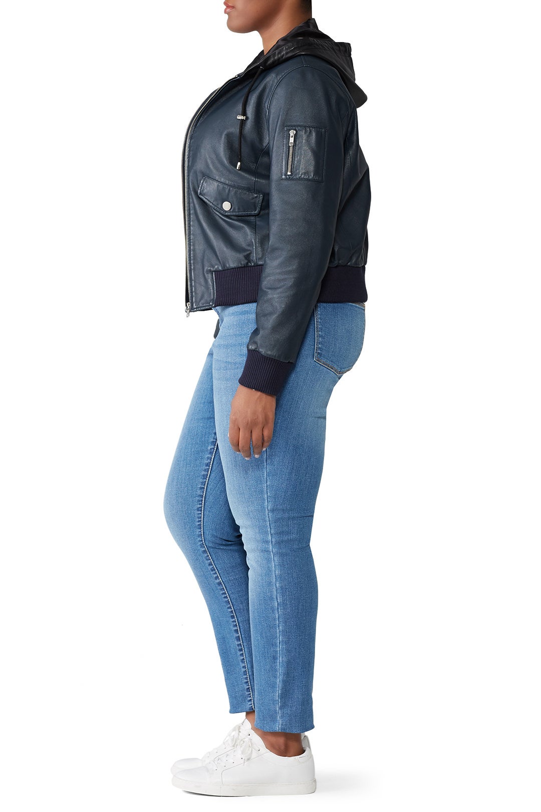 Hooded Leather Bomber by Samantha Sipos 6