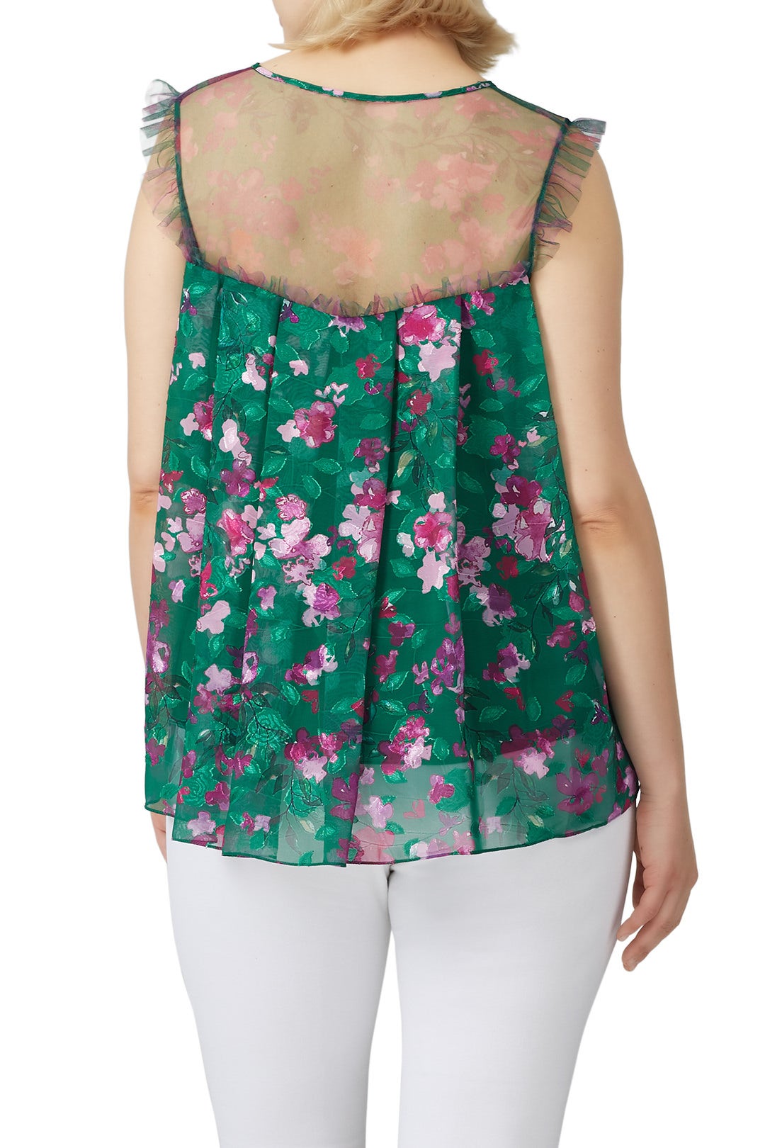 Floral Chiffon Top by Marchesa Notte 6