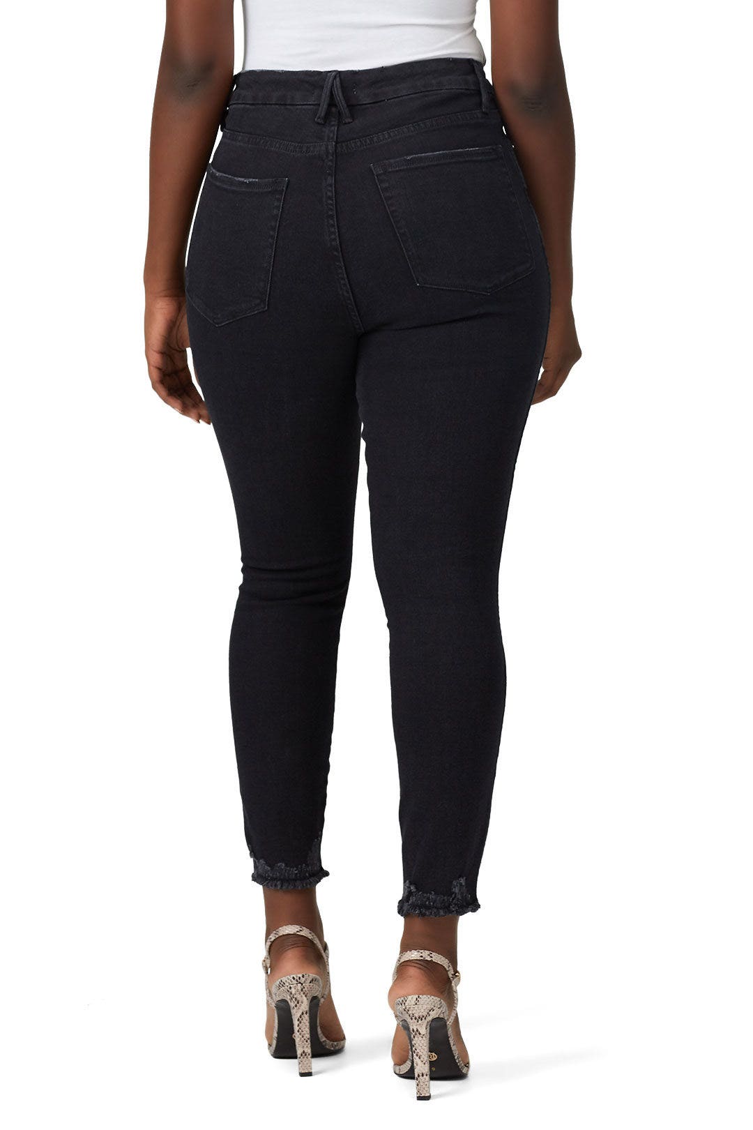 Good Curve Skinny Crop Chewed Hem Jeans by GOOD AMERICAN 6