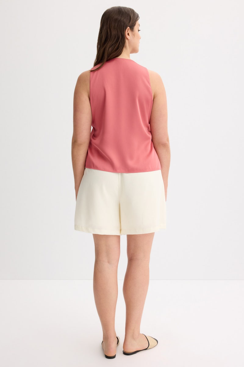 Tie Front Satin Tank by Rosetta Getty x RTR - Photo 7