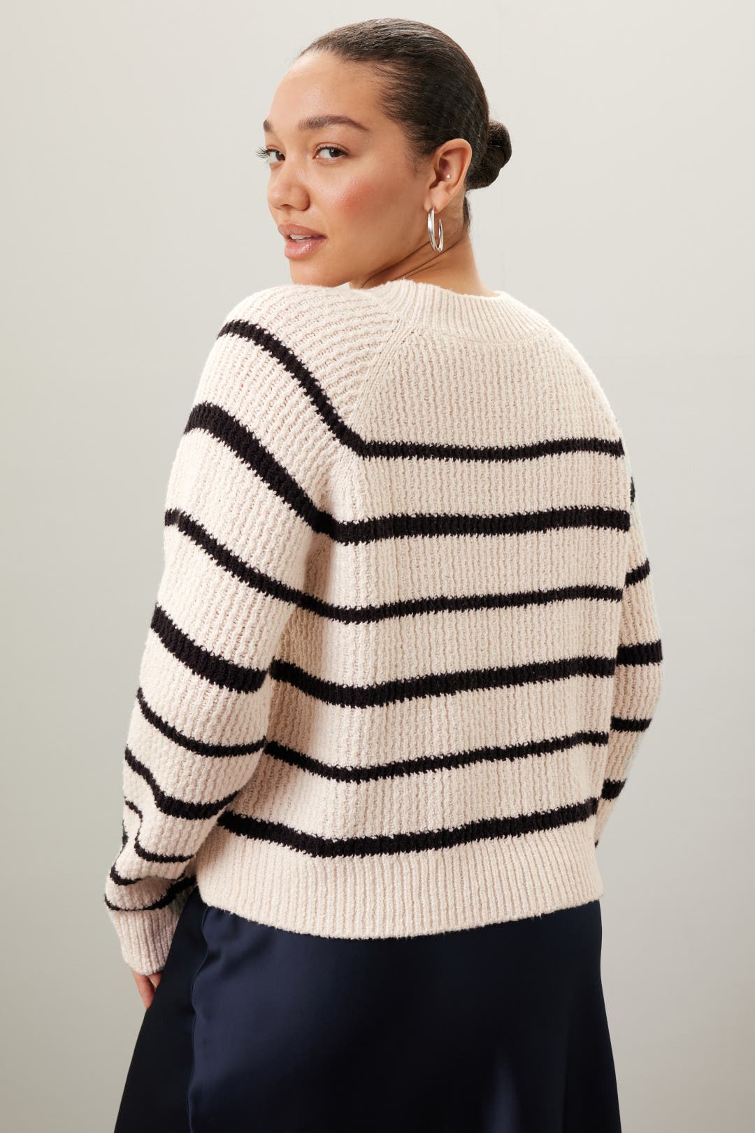 ヴィンス Vince Racked Ribbed Stripe Pullover レディース Sweaters Off White Combo Vince Racked Ribbed Stripe Pullover In Off White Combo - 75
