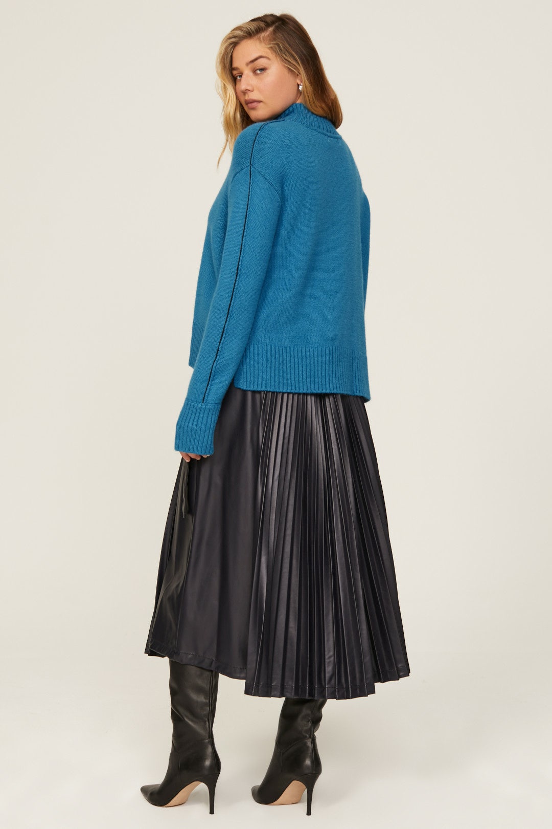 Blue Turtleneck Sweater by Jason Wu x RTR 7