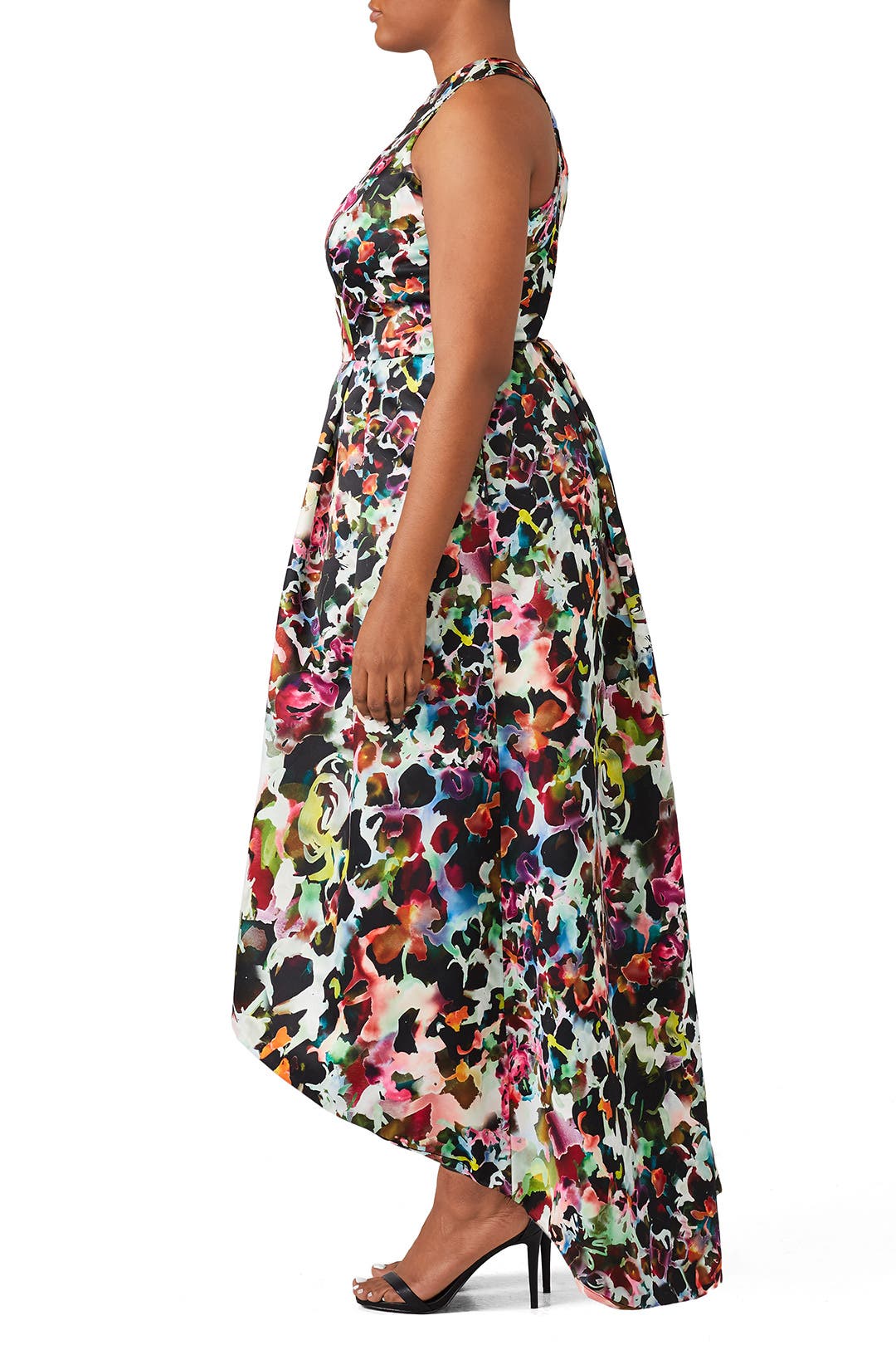 Multi Floral High Low Gown by ML Monique Lhuillier | Rent
