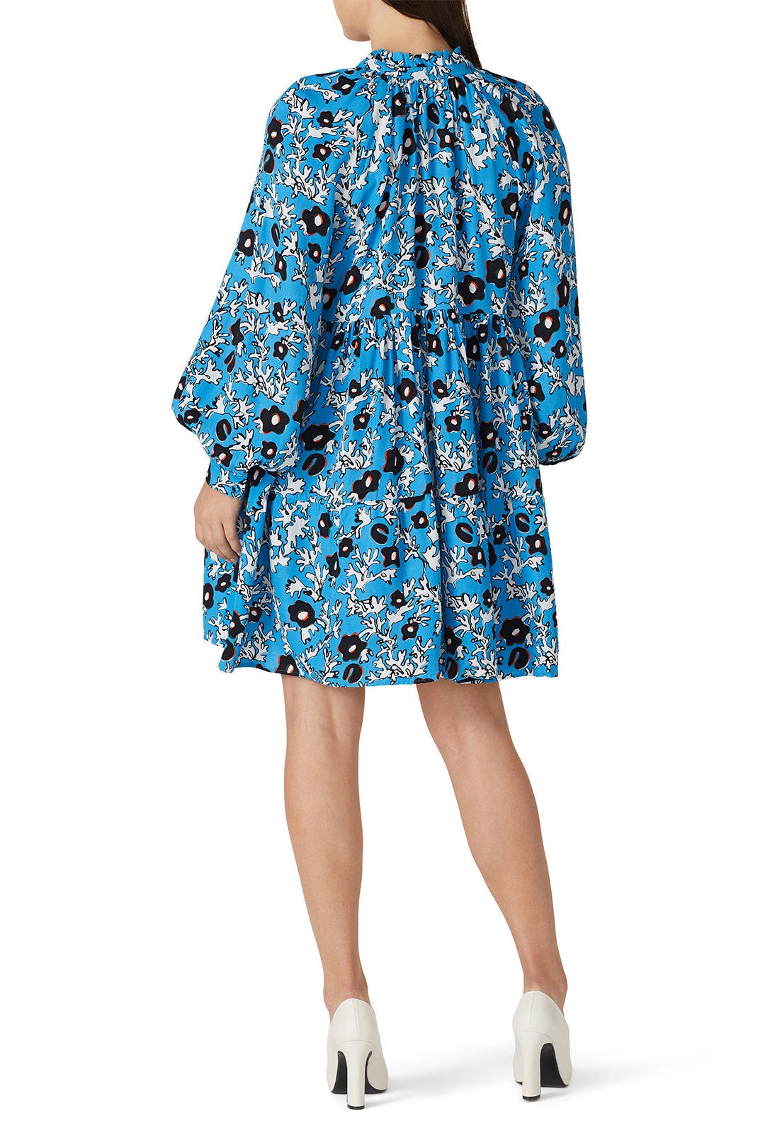 Blue Printed Jasmine Dress by STINE GOYA 7