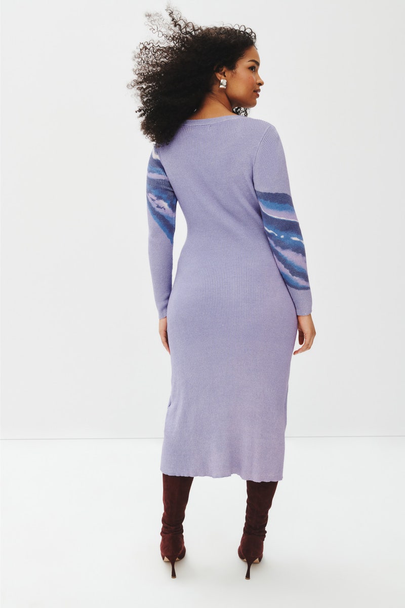 Tie Dye Crew Neck Sweater Dress by Prabal Gurung x RTR - Photo 7