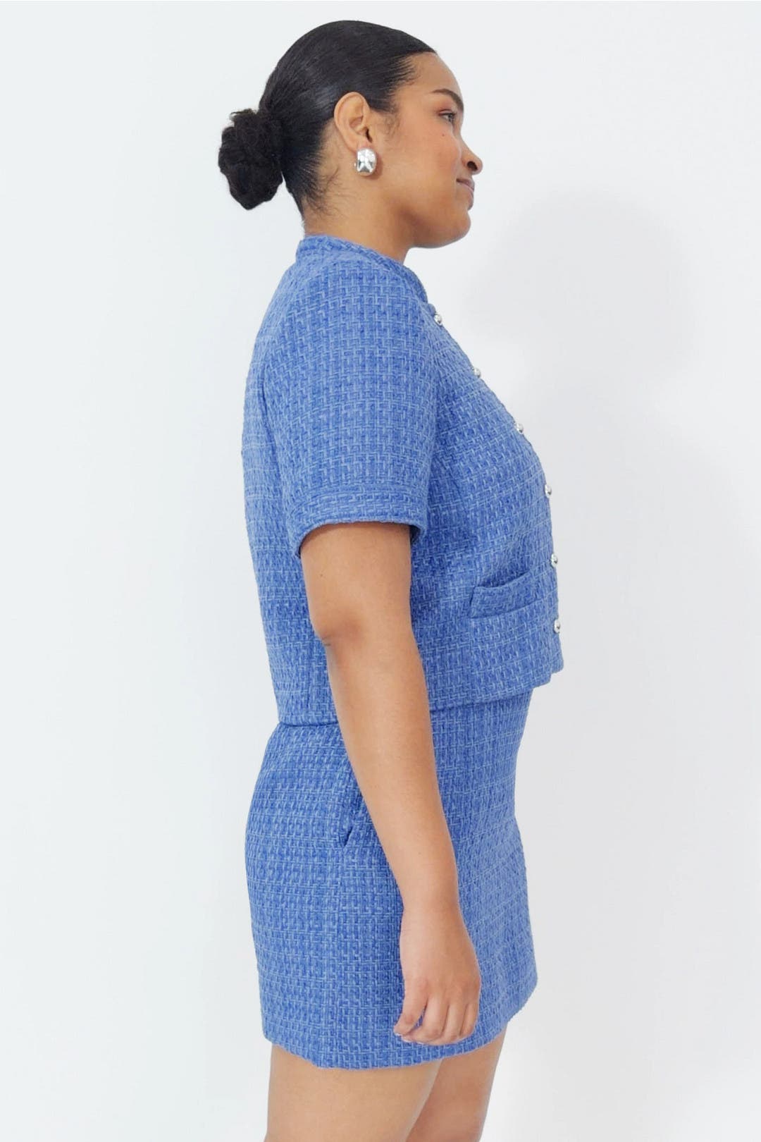 Short Sleeve Tweed Blazer by Derek Lam 10 Crosby x RTR | Rent the