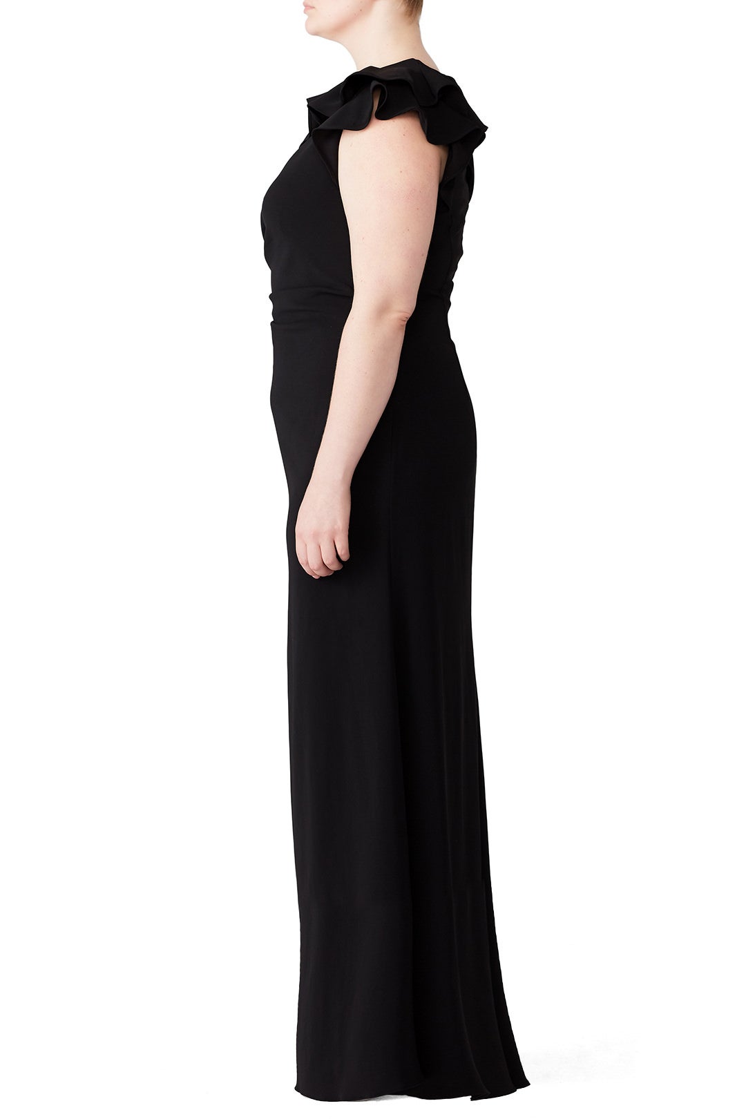 Ruffle One Shoulder Gown by Slate & Willow 6