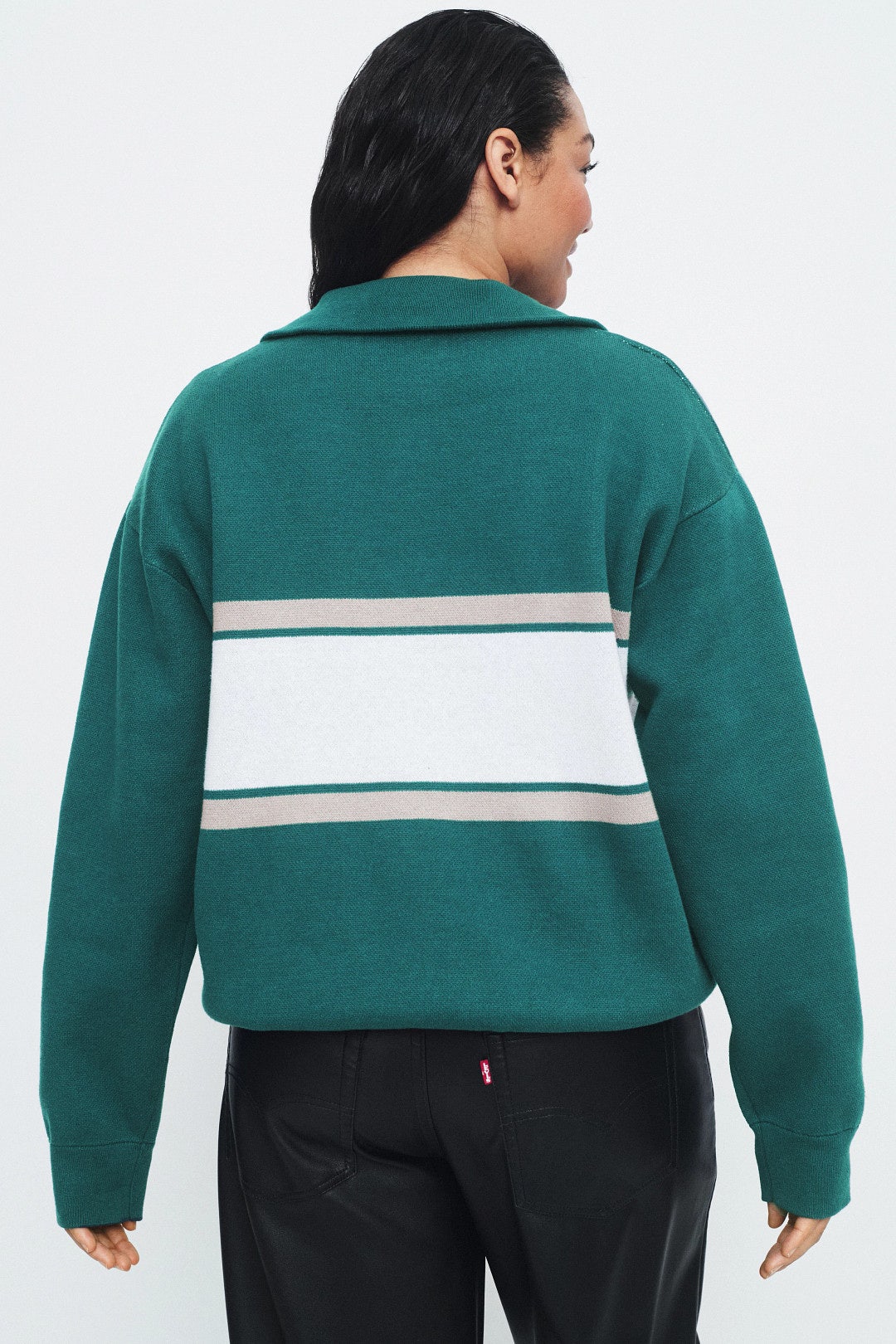 Eagles Quarter Zip Pull Over Sweater by Terez 7