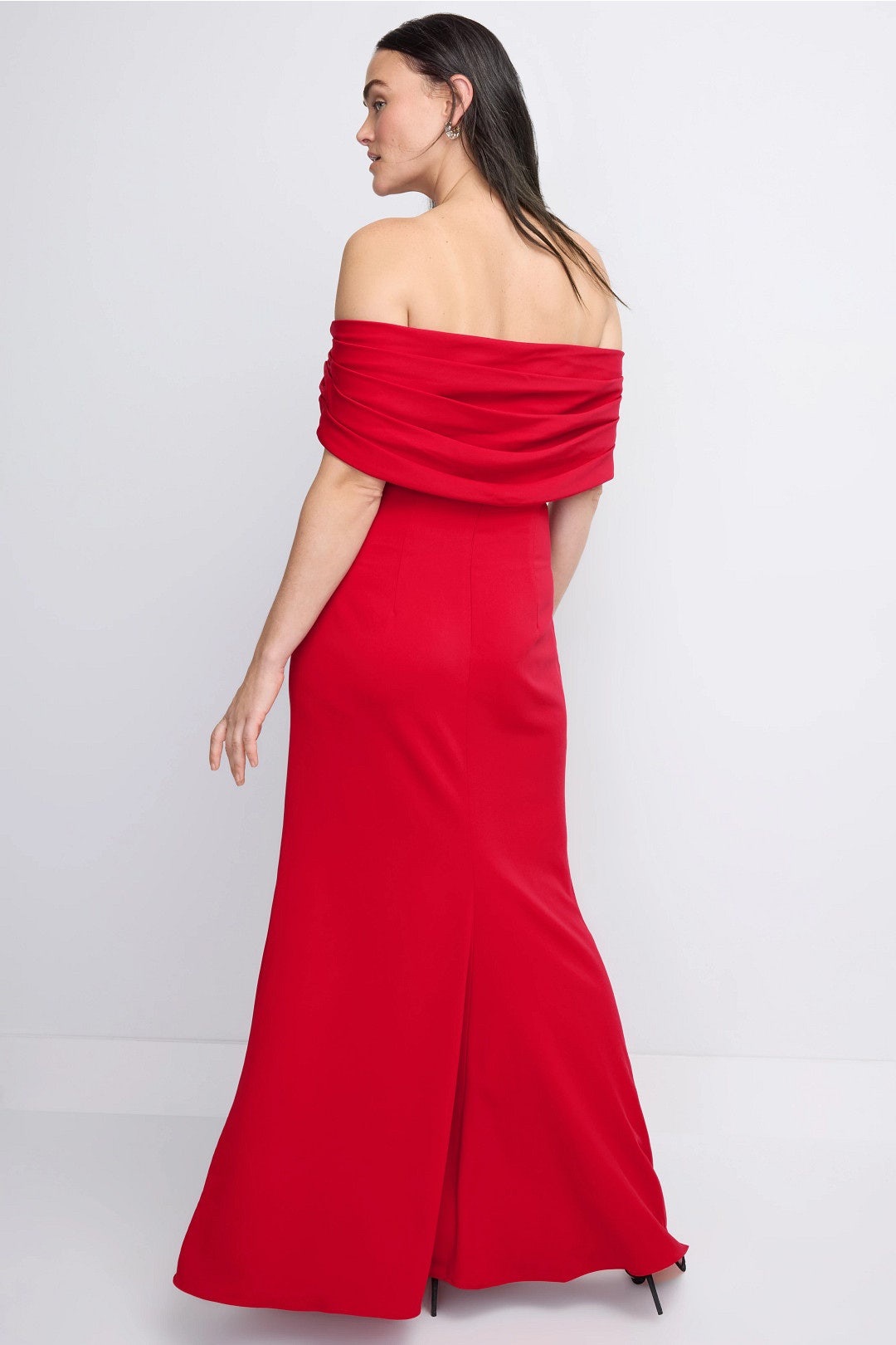 Off The Shoulder Gown With Pleats by Badgley Mischka 7