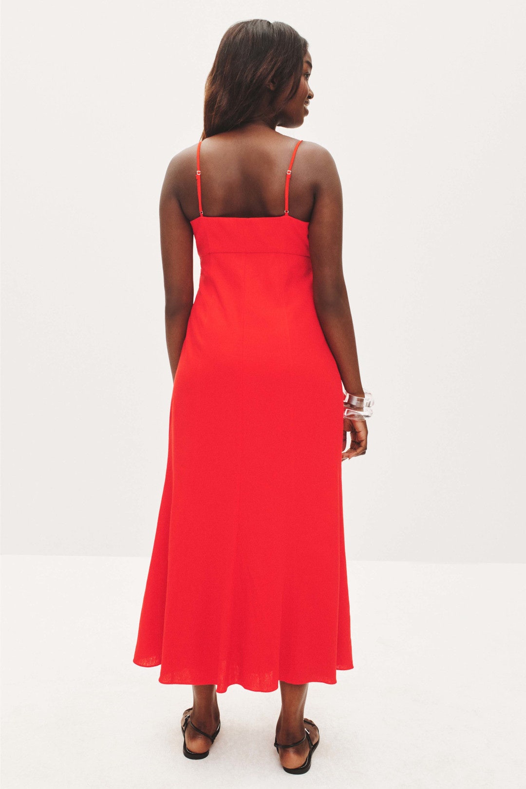 Linen Sculpted Midi Dress by TOCCIN X RTR 7