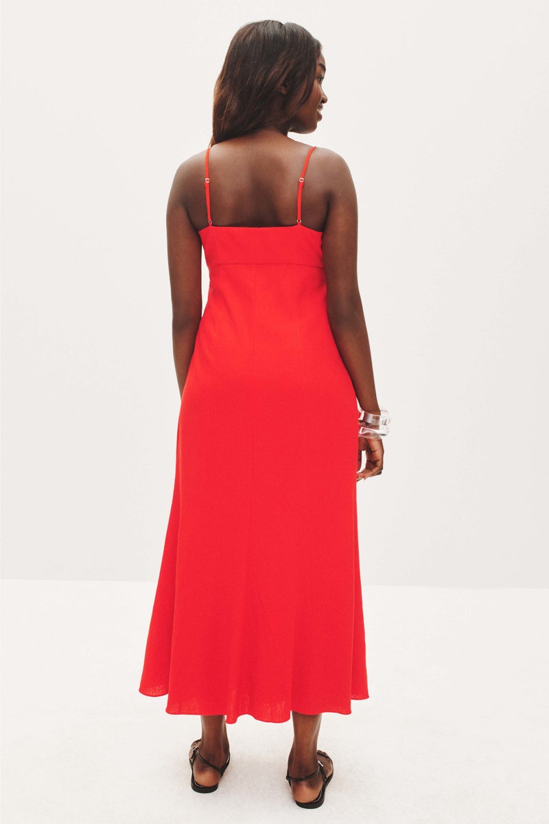 Linen Sculpted Midi Dress by TOCCIN X RTR - Photo 7