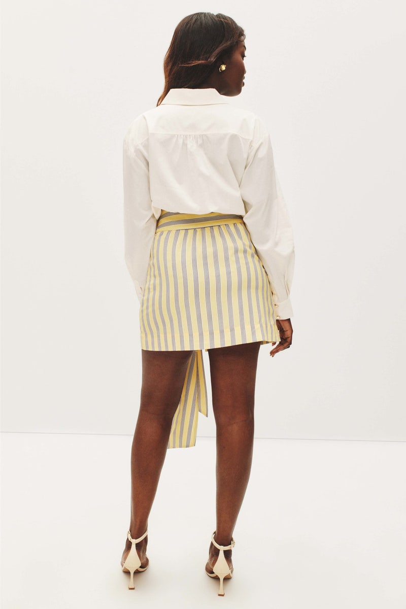 Solid and Striped Bow Shirt Dress by TOCCIN X RTR - Photo 7
