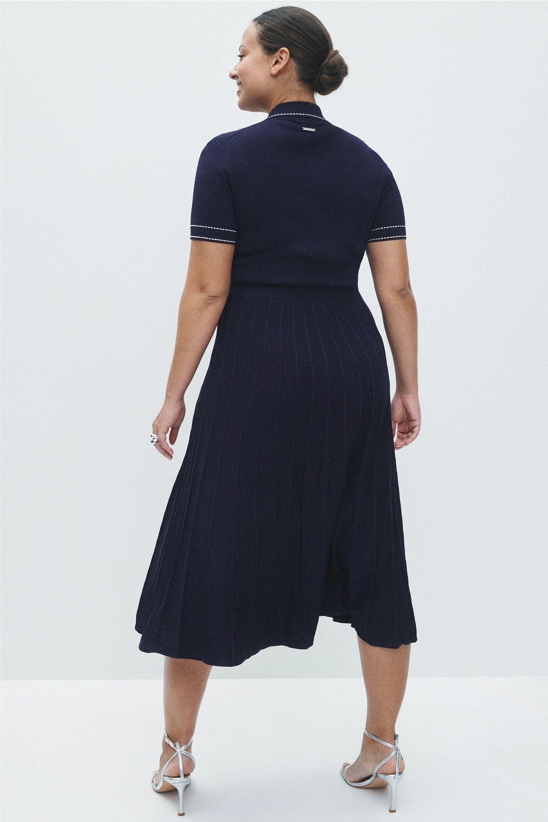 Contrast Stitching Polo Midi Dress by MICHAEL KORS 7