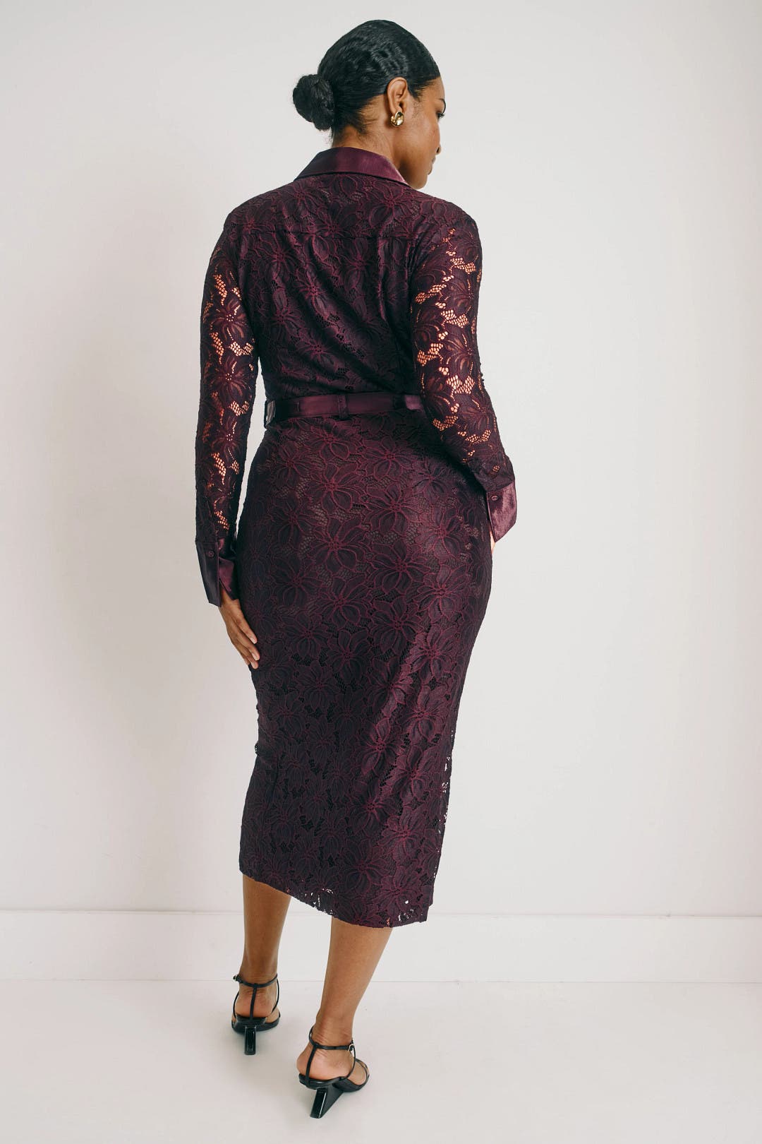 Satin Detail Lace Midi Dress by Derek Lam 10 Crosby x RTR | Rent