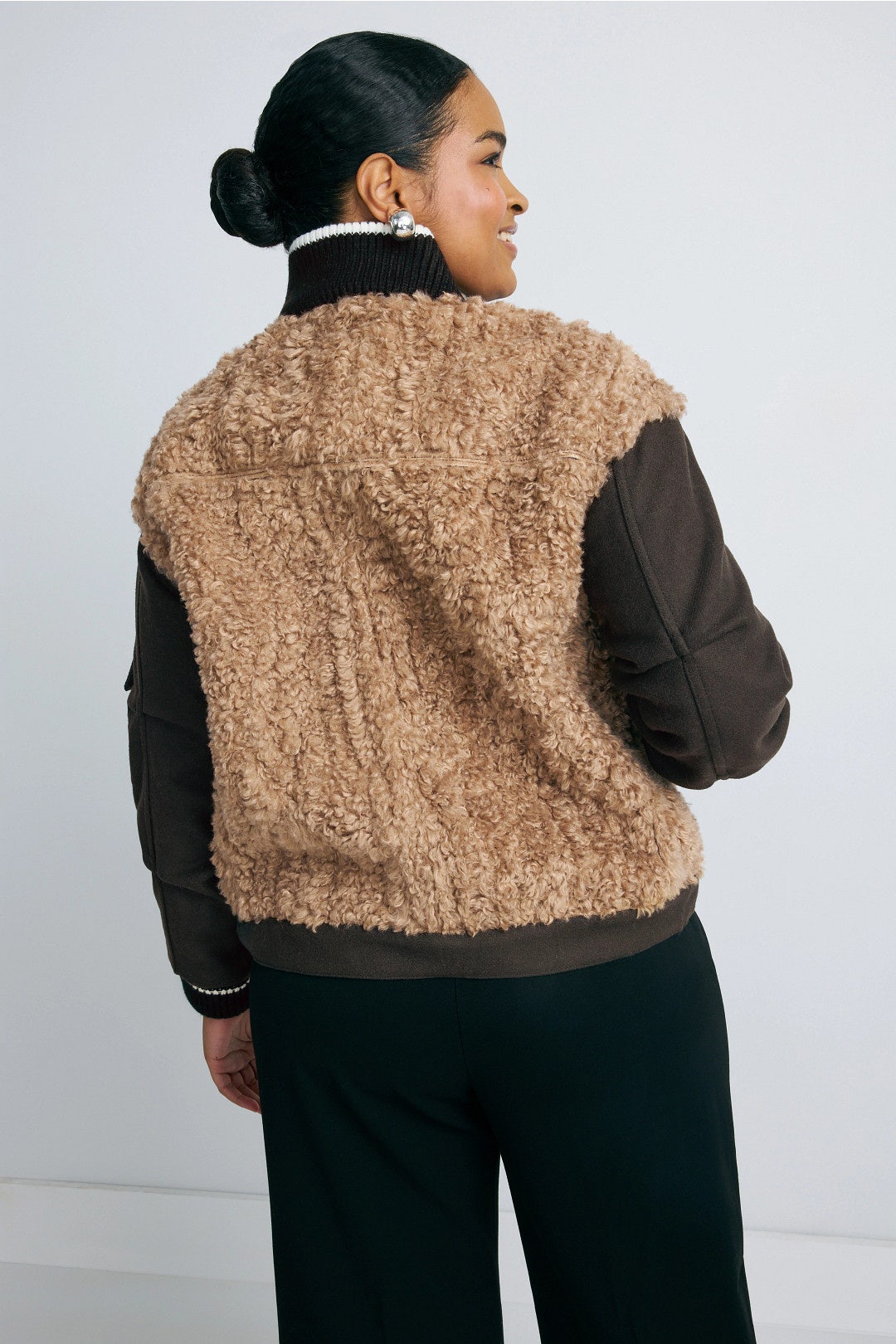 Shearling Bomber Jacket by PLAN C x RTR 7