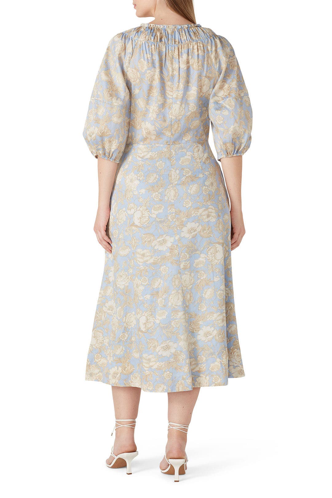 Short Sleeve Satin Leaf Dress by Rebecca Taylor NYC 7