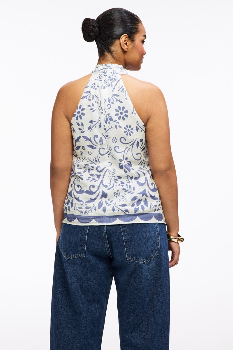 Floral Linen Sleeveless Halter Blouse by Lauren Ralph Lauren - Photo 7