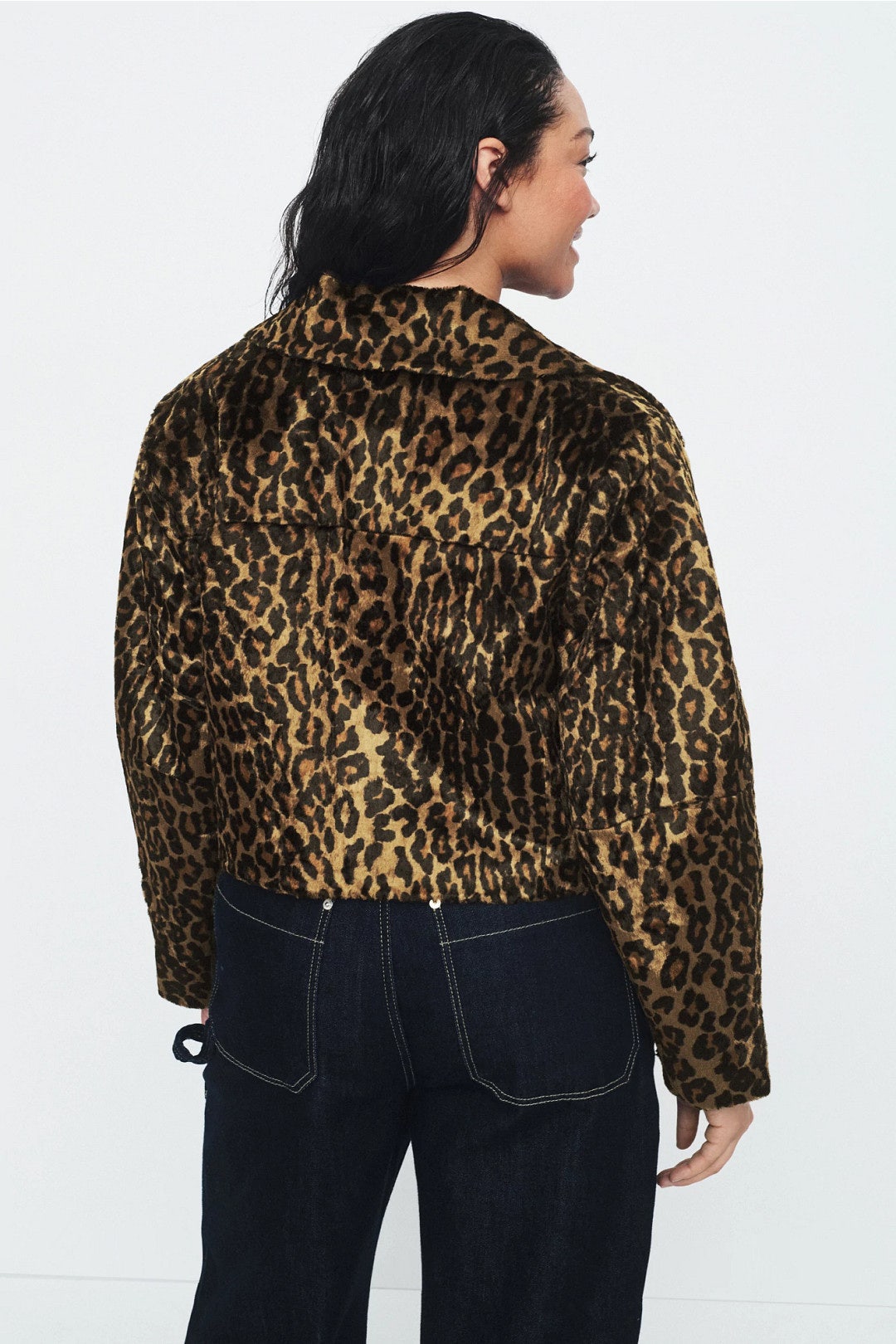 Leopard Faux Haircalf Jacket by Peter Som x RTR 7