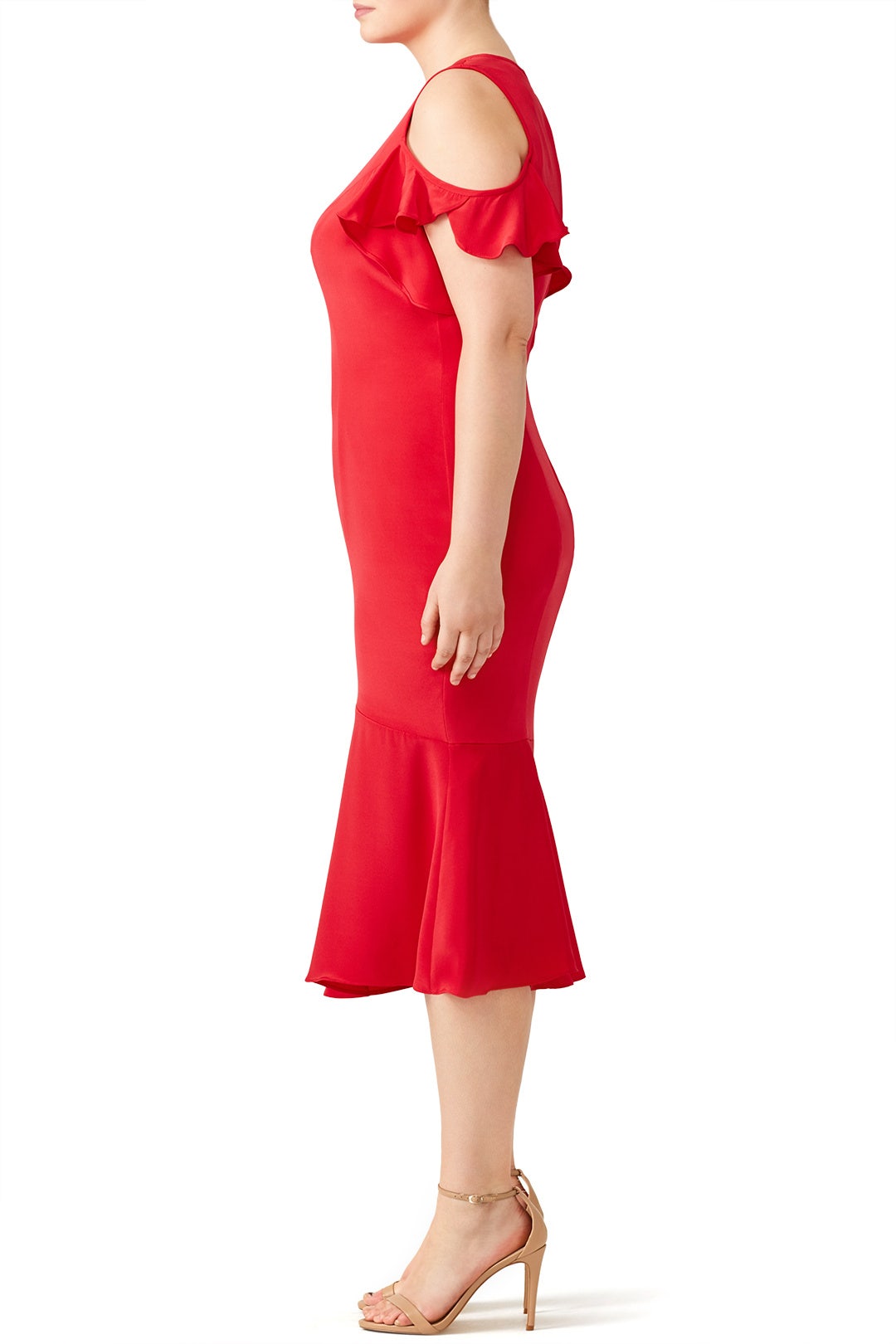 Geranium Ruffle Dress by Theia 6