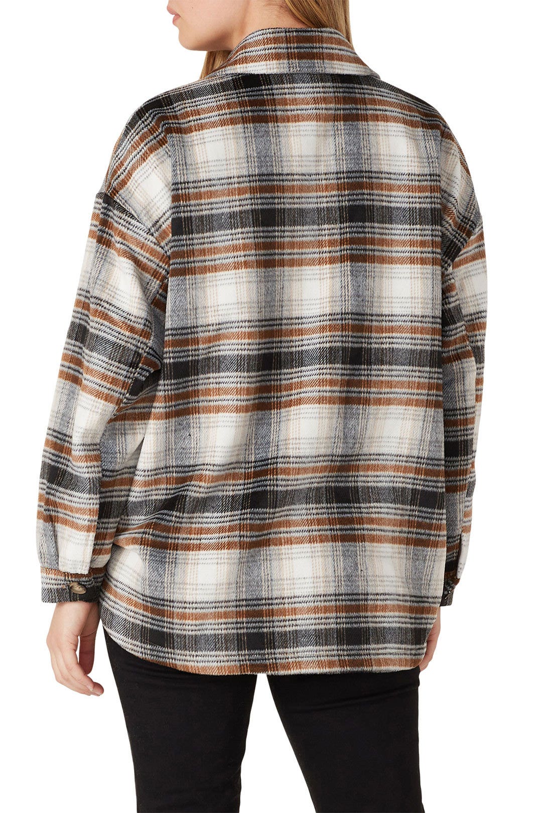 Brown Plaid Shirt Jacket by VERO MODA 7