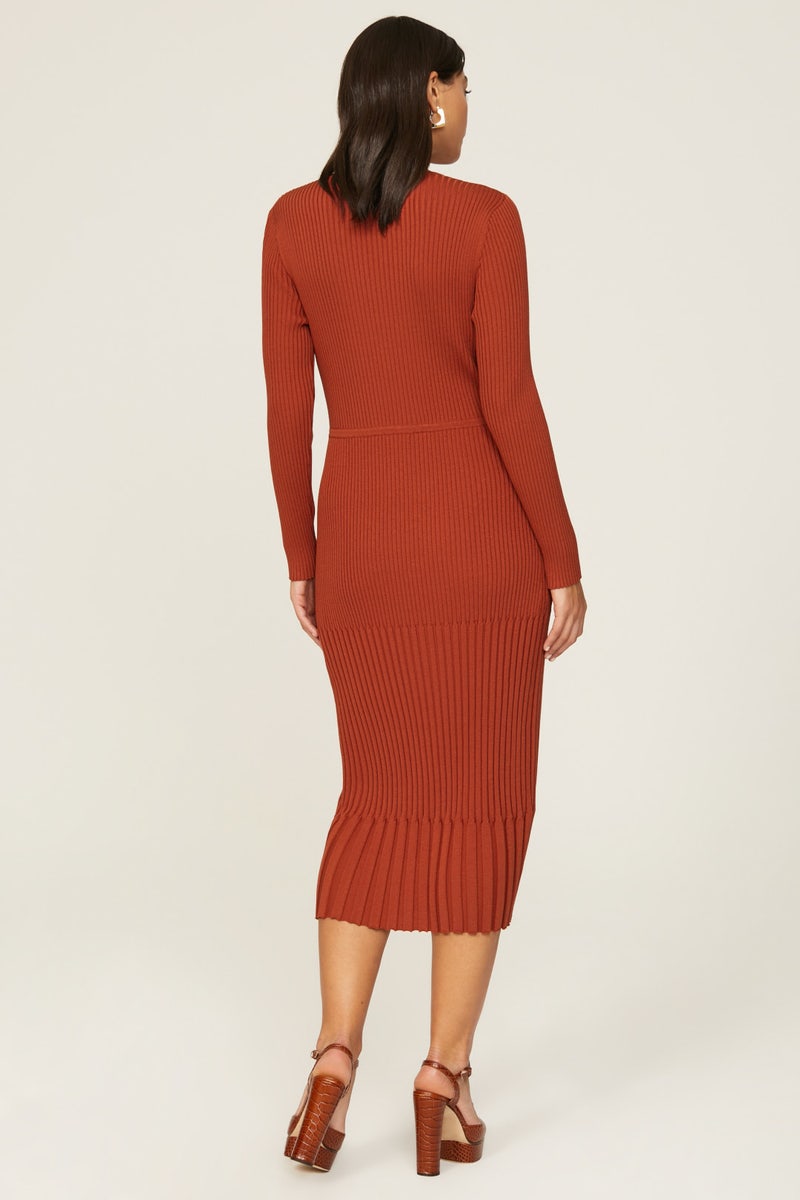 jessica ribbed sweater dress Jessica Howard Women's Fit and Flare Ribbed Sweater Dress