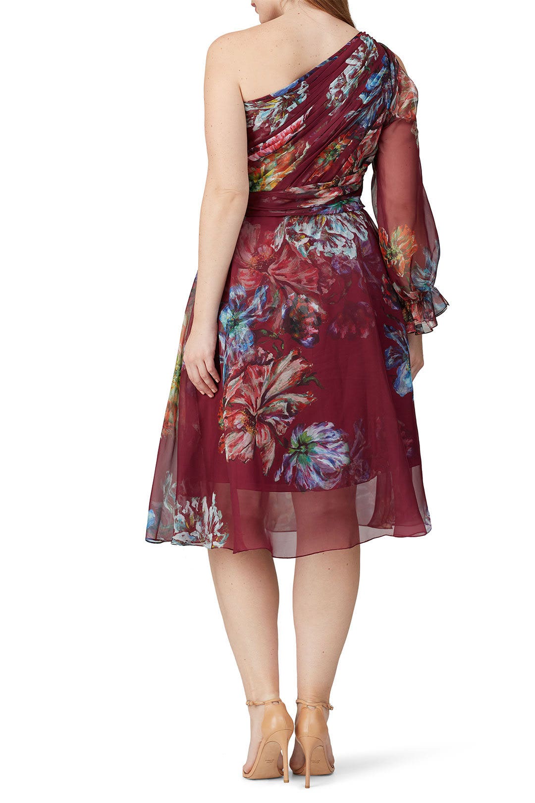 Floral Printed Cocktail Dress by Marchesa Notte 7