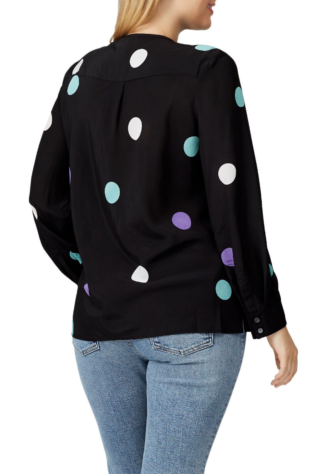 Polka Dot Button Down Blouse by Derek Lam 10 Crosby 7