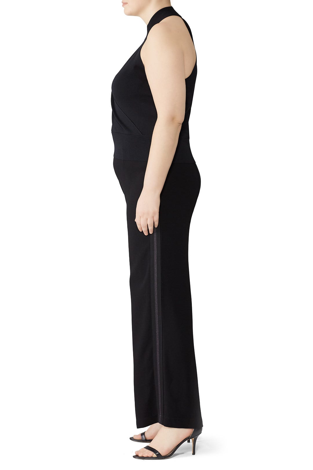 Black Mock Neck Keyhole Top by Parker 6