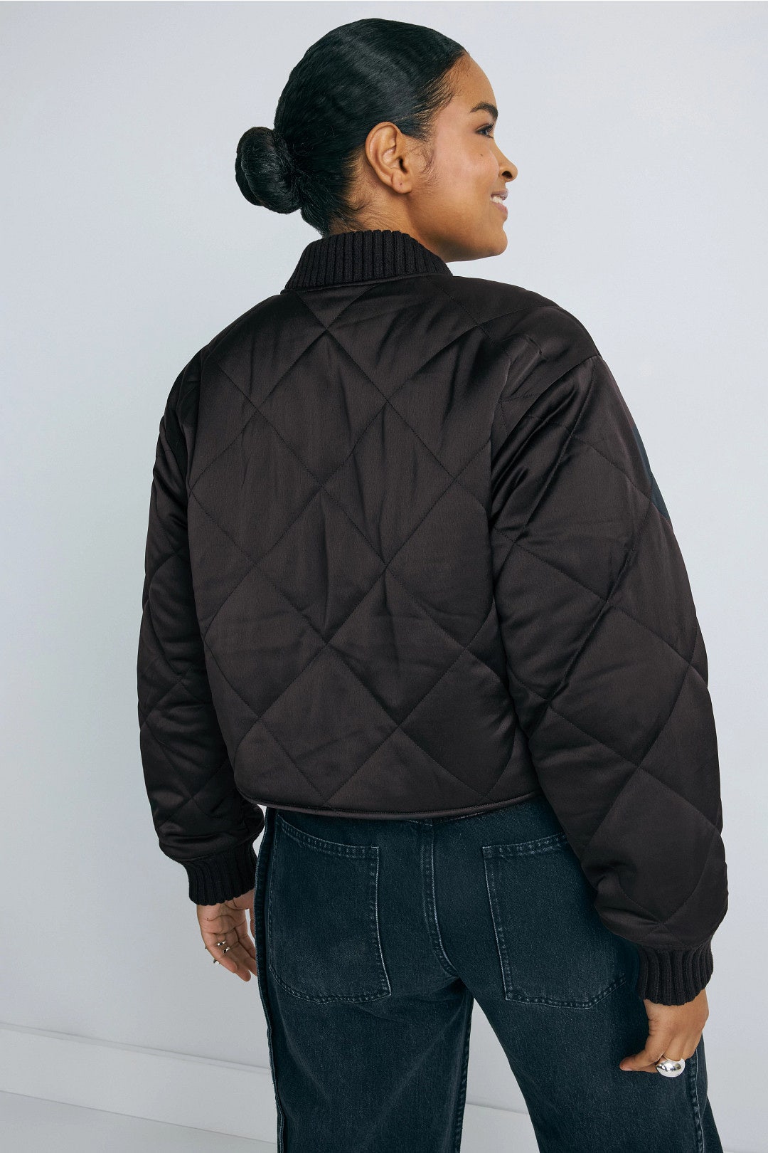Reversible Cropped Bomber Jacket by PLAN C x RTR 7
