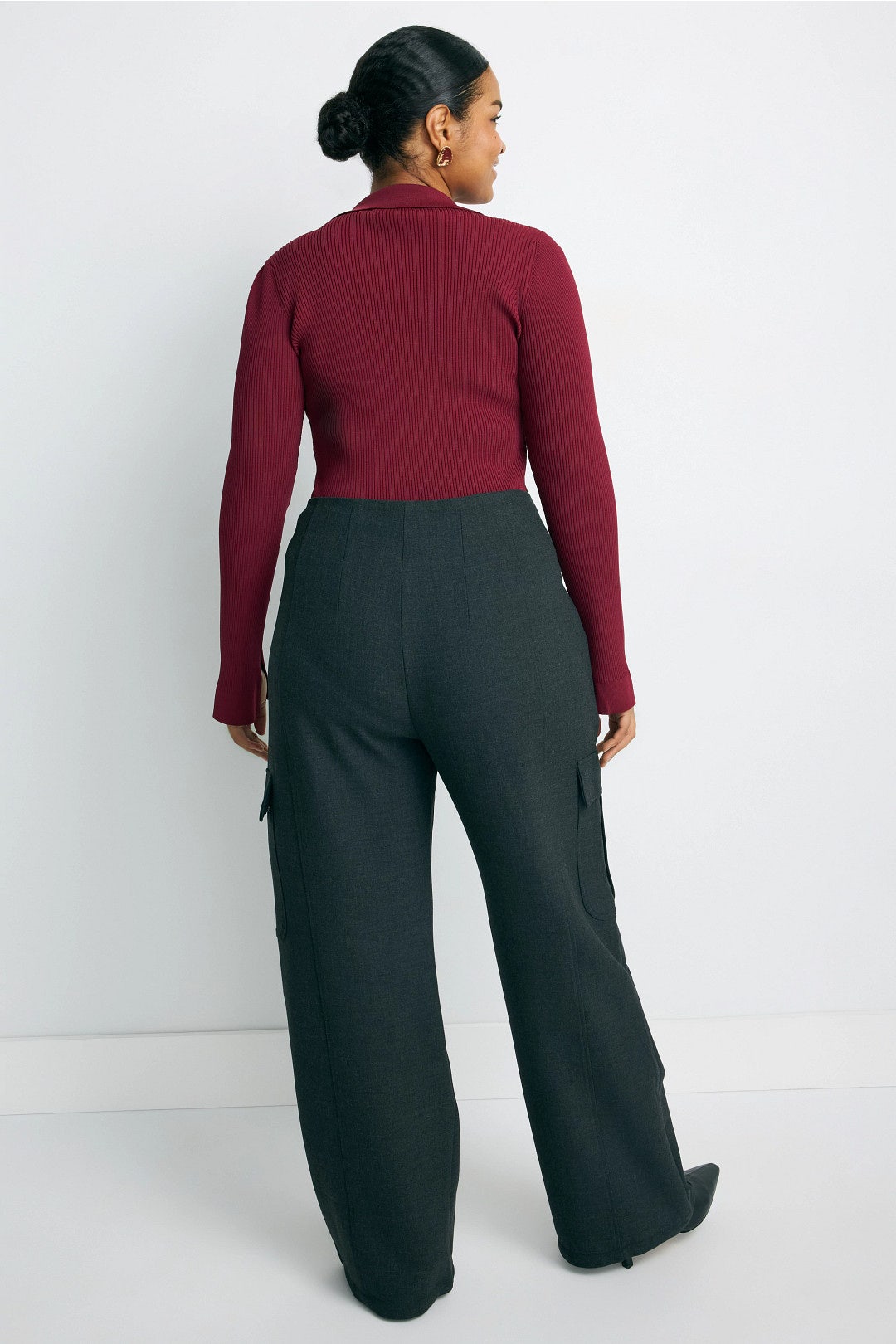 Collared Rib Knit Sweater by SIMKHAI 7