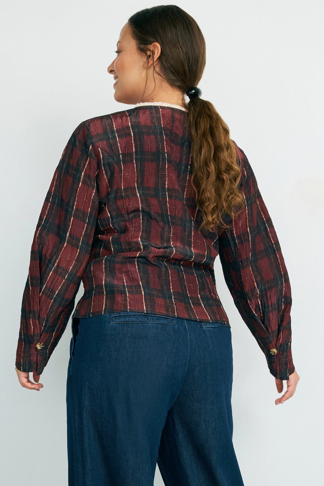 Millea Plaid Crossover Blouse by Baum und Pferdgarten 7