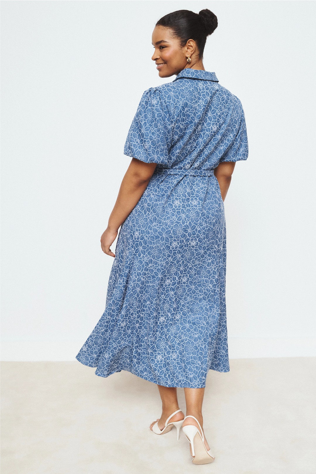 Daisy Chambray Button Front Dress by CeCe 7