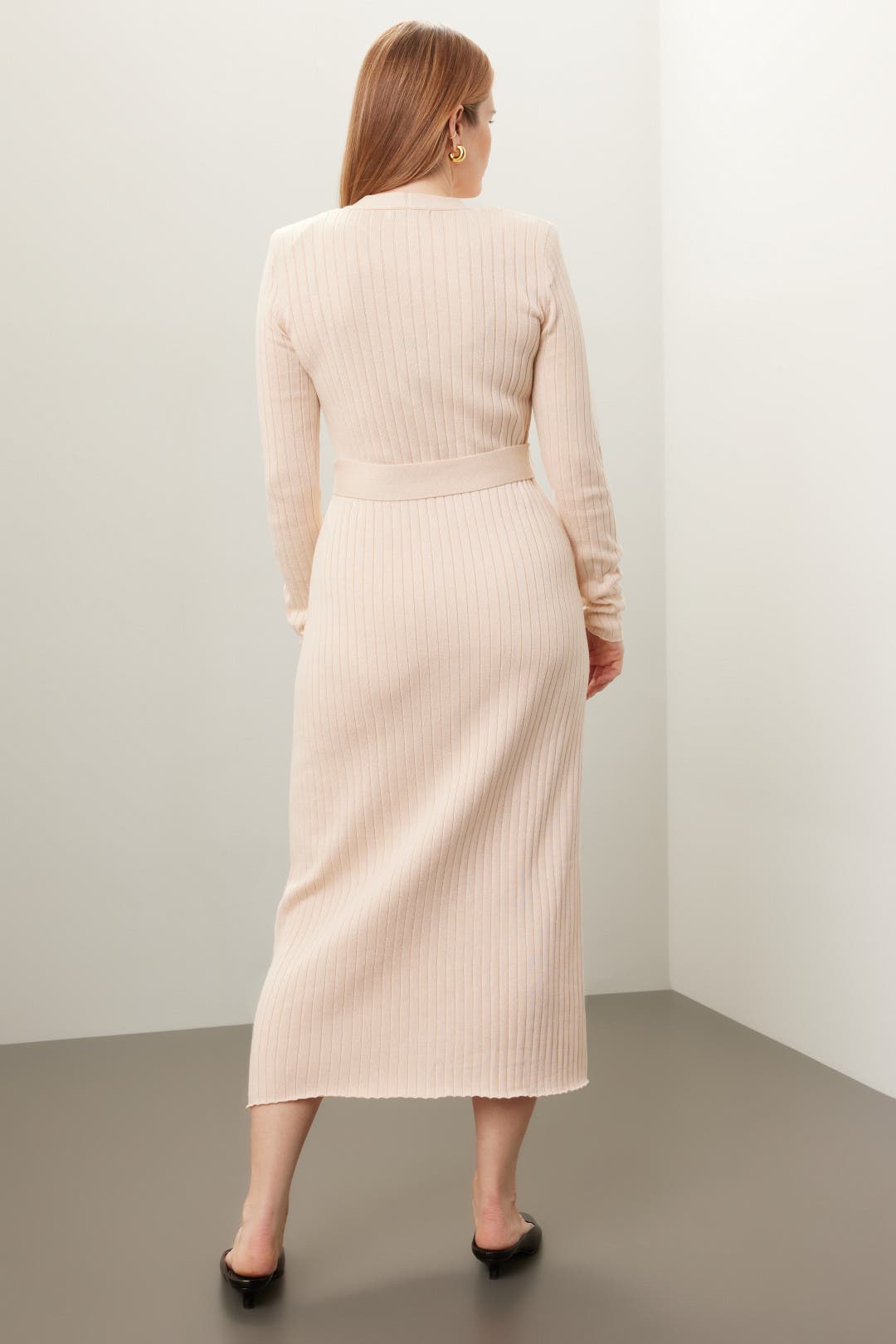 Cream Knit Midi Dress by Great Jones | Rent the Runway