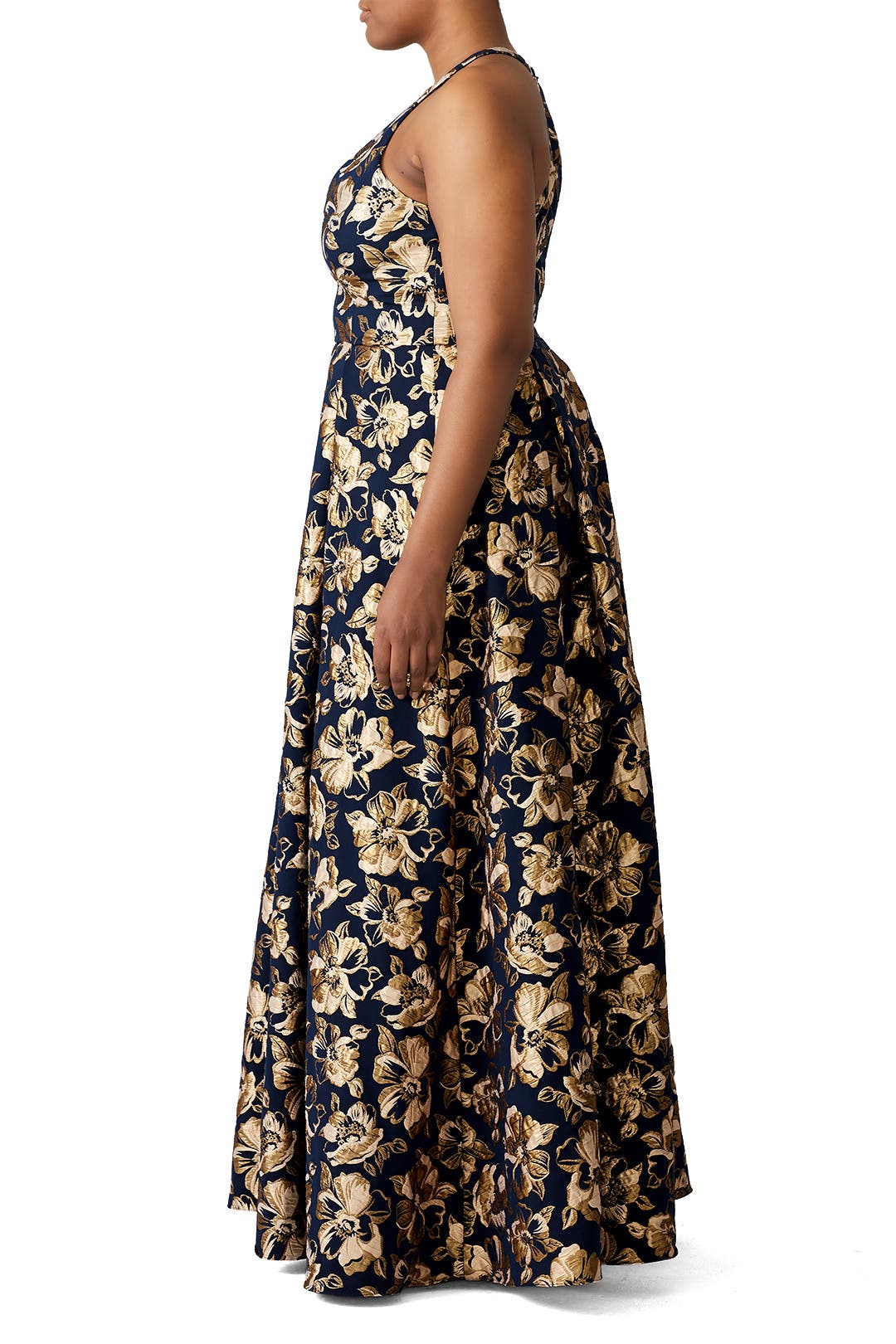 マメクロゴウチ Hazy Floral Jacquard Dress chn25176m_cactus_front.jpg