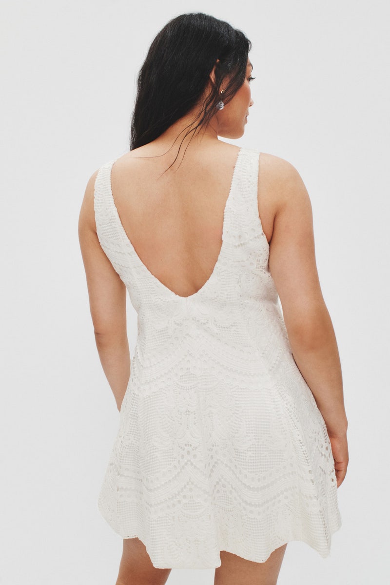 Boat Neck Fit & Flare Mini Dress by Jewel x Badgley Mischka - Photo 7