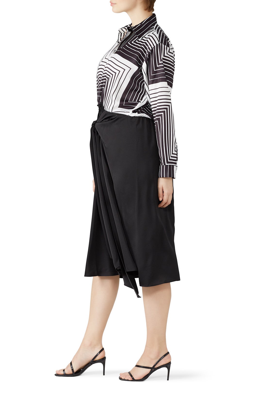 Zig Zag Bow Front Shirtdress by Tome 6