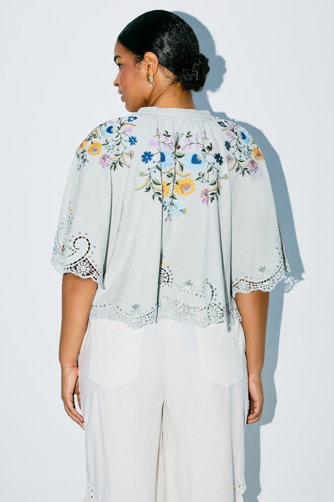 Celia Embroidered Short Sleeve Top by Sea New York 7