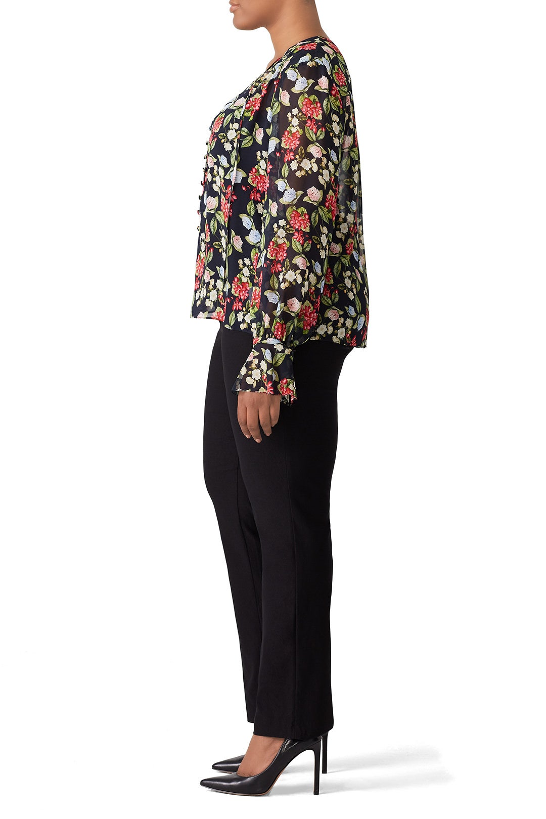 Black Evie Floral Blouse by Nicholas 6