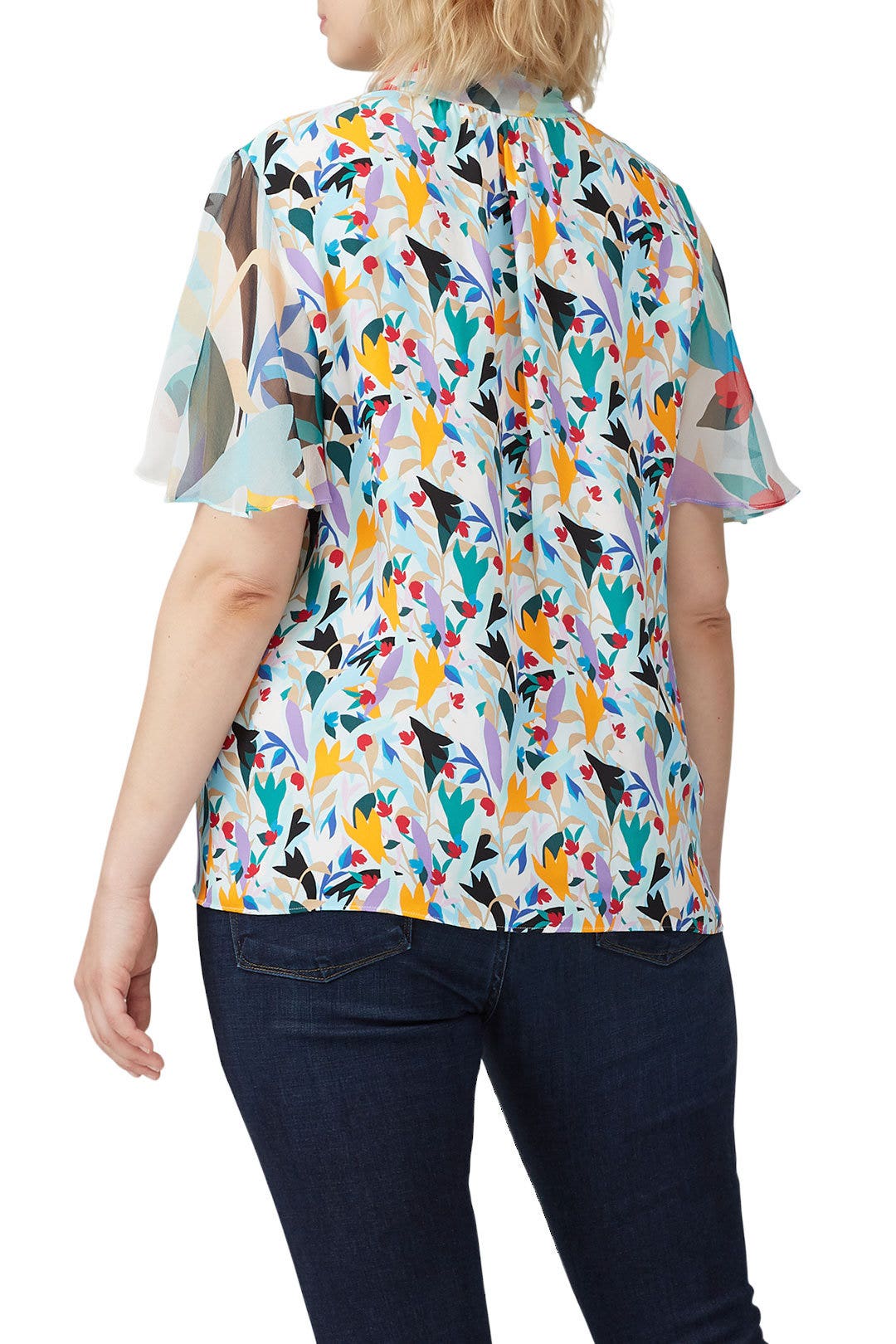 Tie Neck Flutter Sleeve Top by Prabal Gurung 7