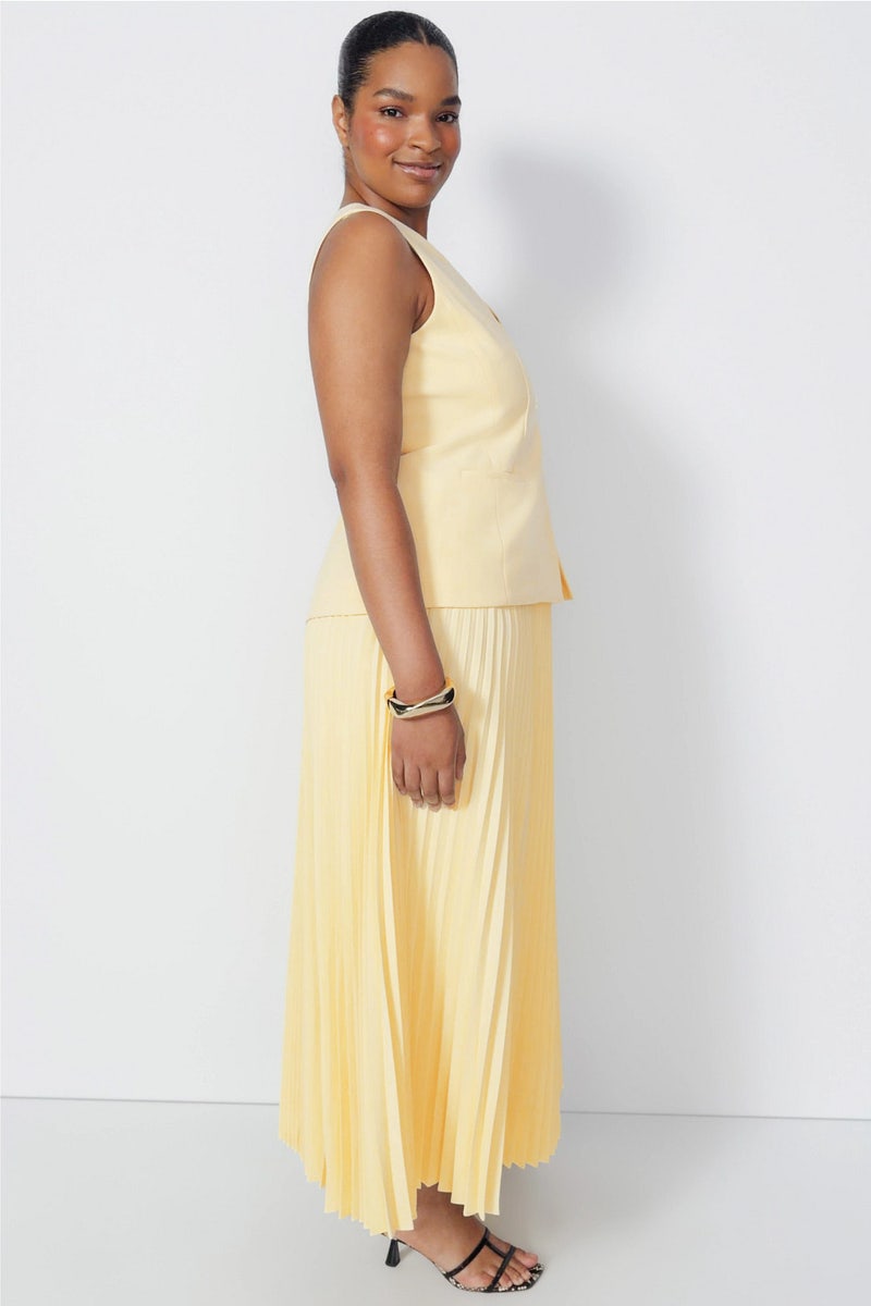 milly haddy pleated midi dress Haddy Pleated Midi Dress in Navy