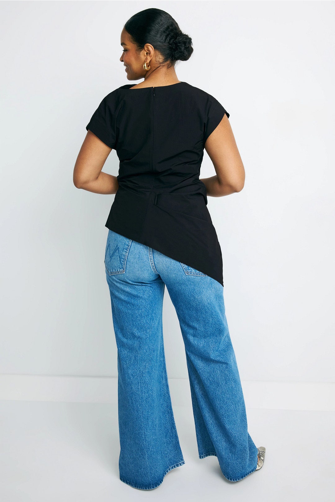 Asymmetric Taffeta Top by Natori 7