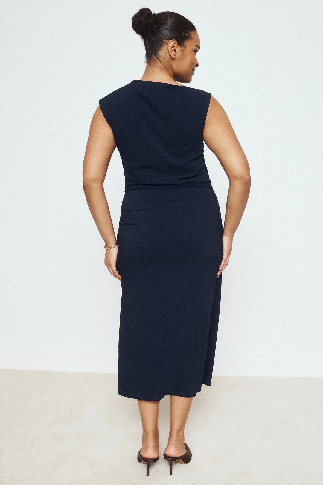 Manon Asymmetric Neck Ruched Dress by Modern Citizen 7