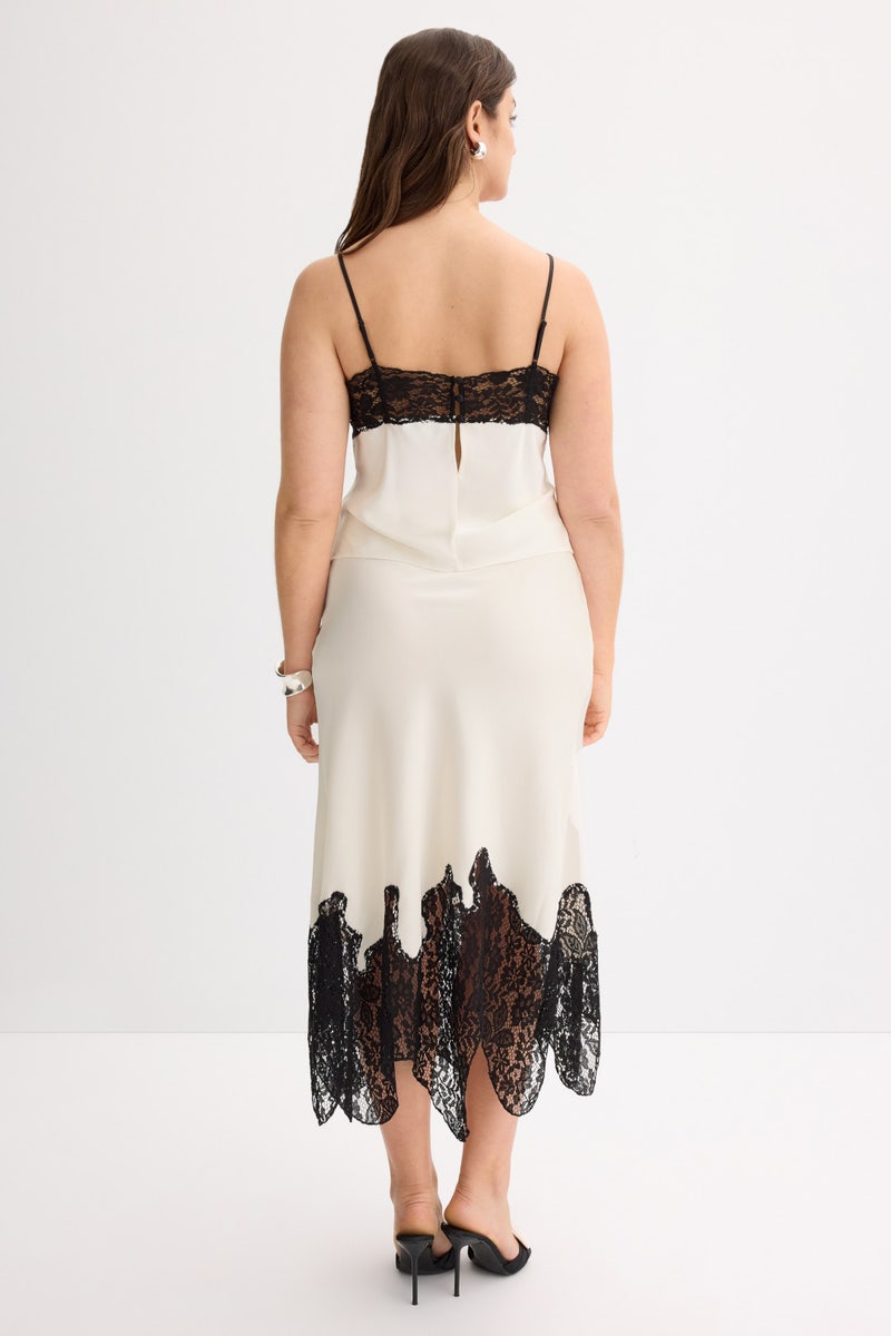 Lace Trim Slip Skirt by Ronny Kobo x RTR - Photo 7