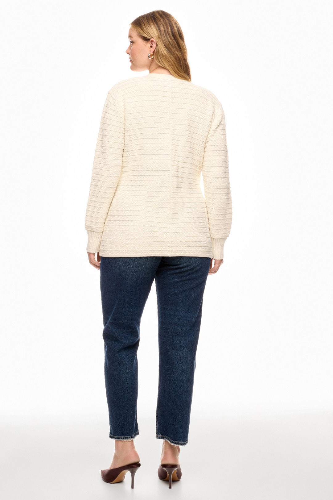 Chunky Knit Button Front Jacket by Toccin 7