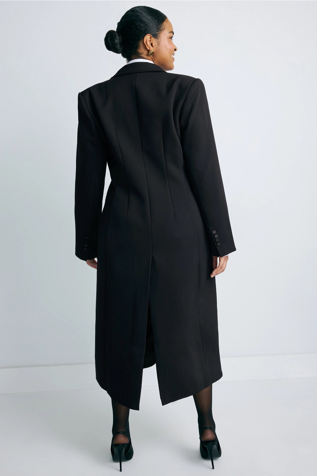 Satin Trim Dinner Coat by Ronny Kobo x RTR 7