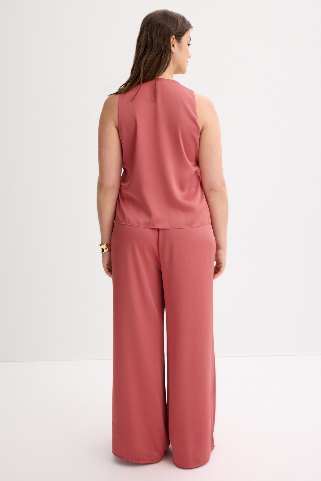 Wide Leg Satin Pull On Pants by Rosetta Getty x RTR 7