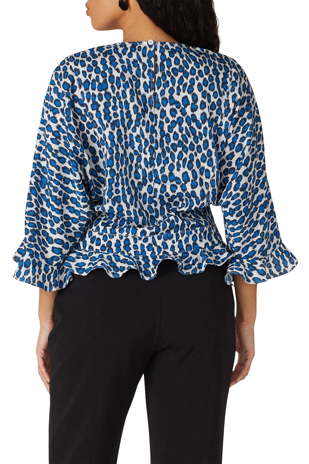 Leopard Ruffle Hem Top by Derek Lam 10 Crosby x RTR 7