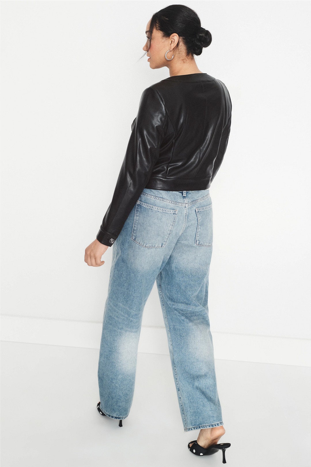 Vegan Leather Patch Pocket Jacket by Laundry by Shelli Segal 7