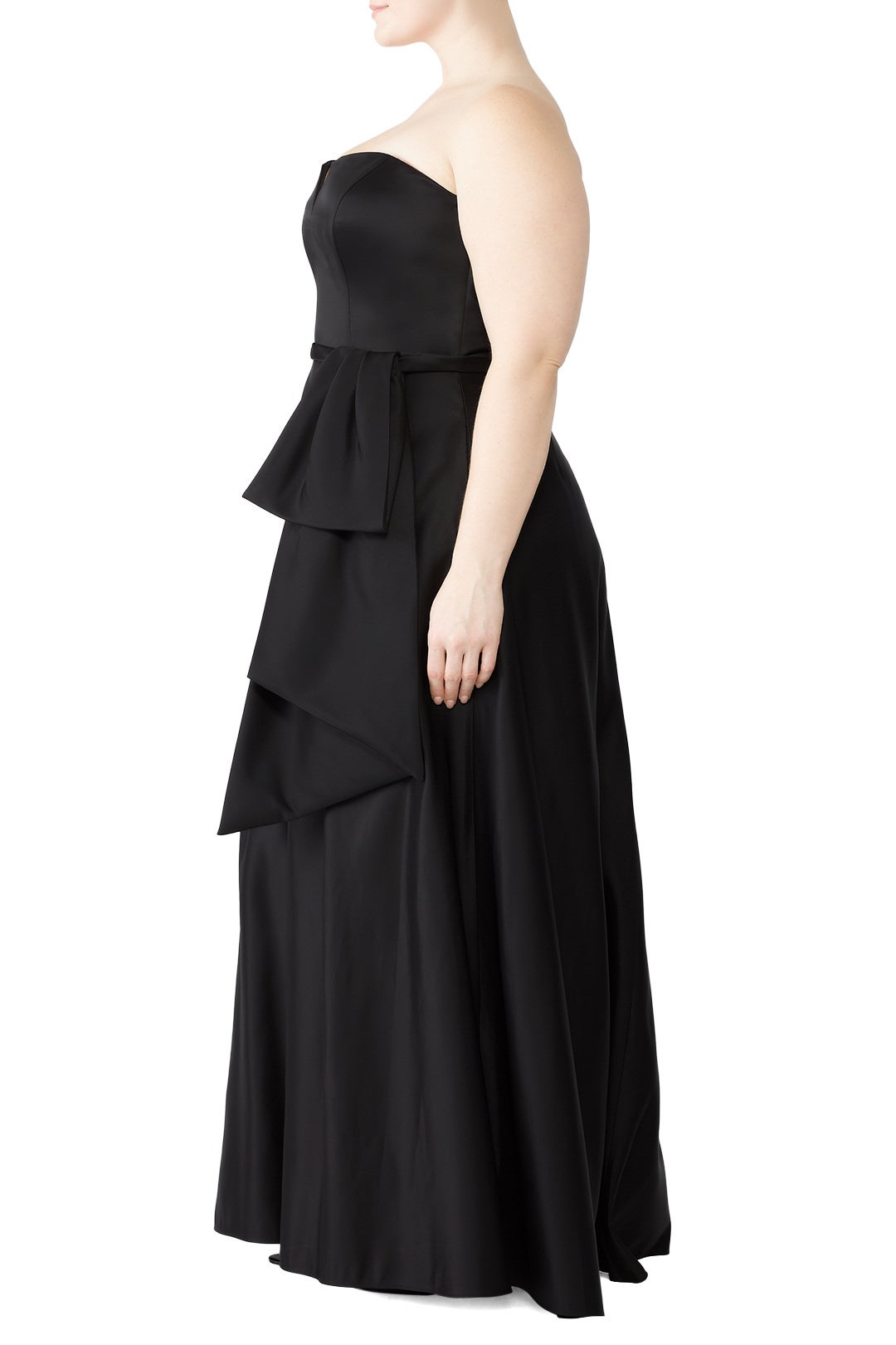 Black Waist Ruffle Gown by Theia 6
