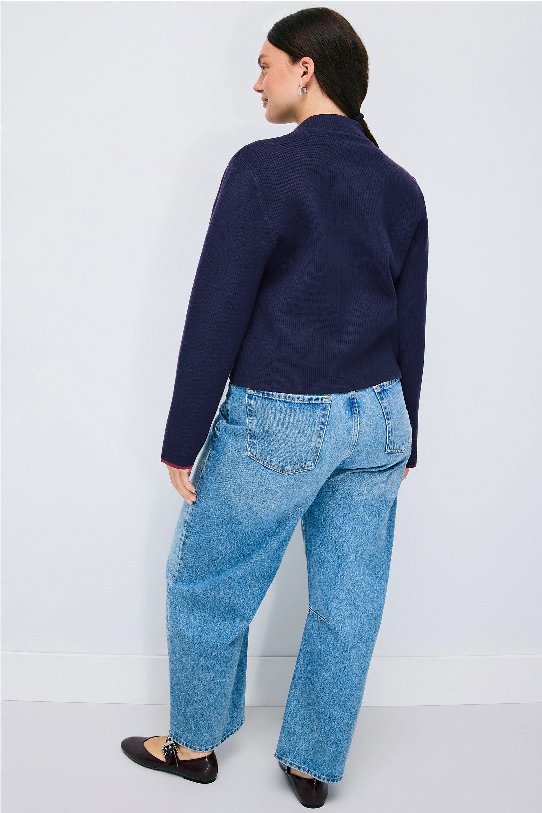 Madouce Navy And Maroon Trim Cardigan by Claudie Pierlot 7